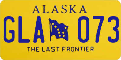 AK license plate GLA073