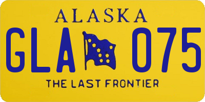 AK license plate GLA075