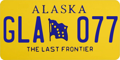 AK license plate GLA077