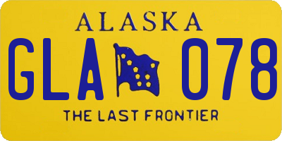 AK license plate GLA078