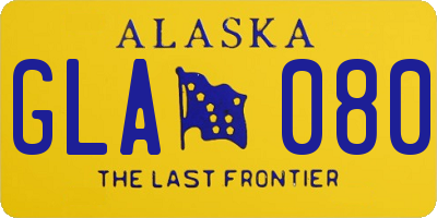 AK license plate GLA080