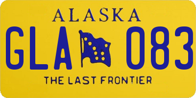 AK license plate GLA083