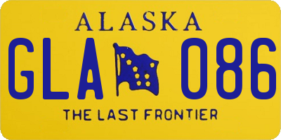 AK license plate GLA086