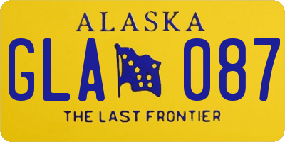 AK license plate GLA087