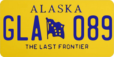 AK license plate GLA089