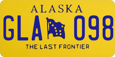 AK license plate GLA098