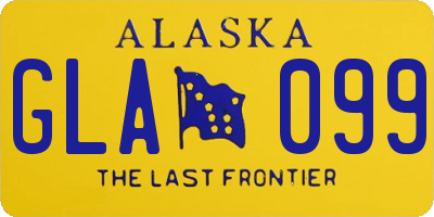 AK license plate GLA099