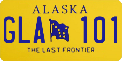 AK license plate GLA101