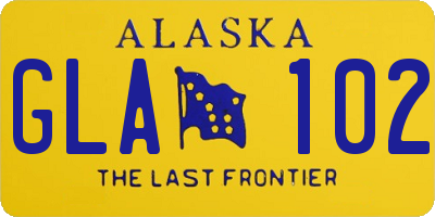AK license plate GLA102