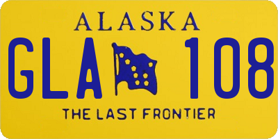 AK license plate GLA108