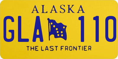AK license plate GLA110