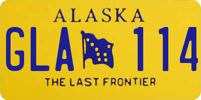 AK license plate GLA114