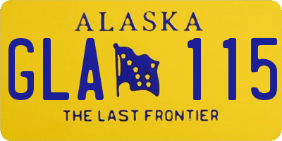 AK license plate GLA115