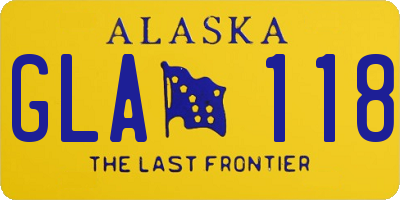 AK license plate GLA118