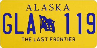 AK license plate GLA119