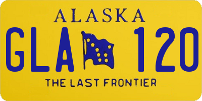 AK license plate GLA120