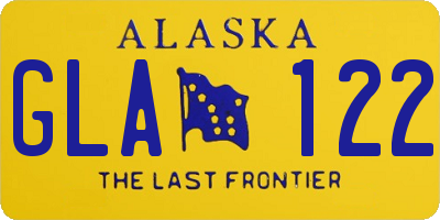 AK license plate GLA122