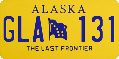AK license plate GLA131