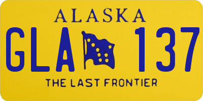AK license plate GLA137
