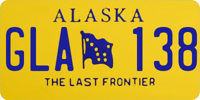 AK license plate GLA138