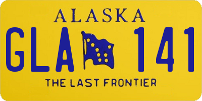 AK license plate GLA141