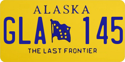 AK license plate GLA145