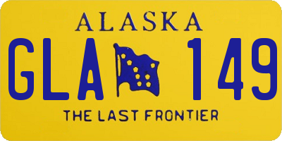 AK license plate GLA149