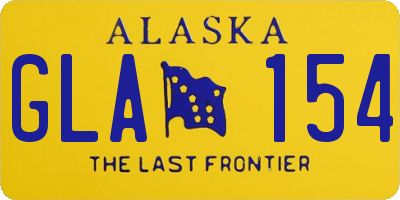 AK license plate GLA154