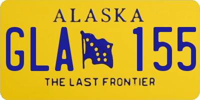 AK license plate GLA155