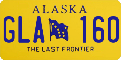 AK license plate GLA160