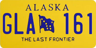 AK license plate GLA161