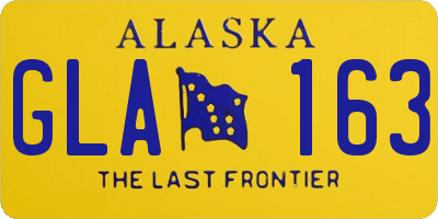 AK license plate GLA163