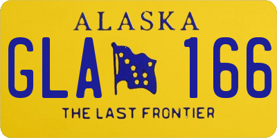 AK license plate GLA166