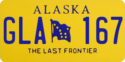 AK license plate GLA167