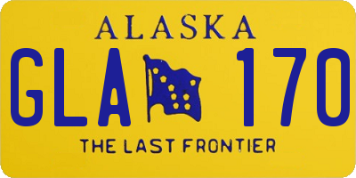 AK license plate GLA170