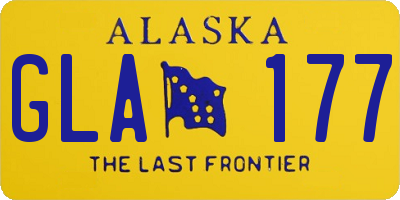 AK license plate GLA177