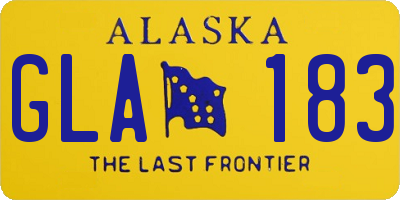 AK license plate GLA183