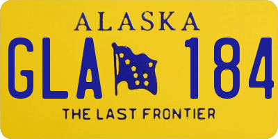 AK license plate GLA184