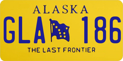 AK license plate GLA186
