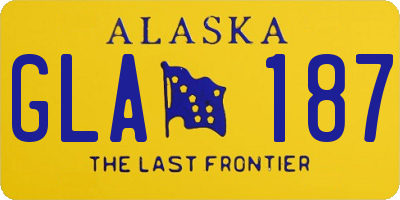 AK license plate GLA187