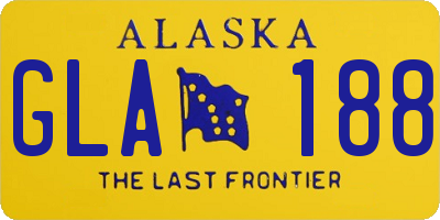 AK license plate GLA188