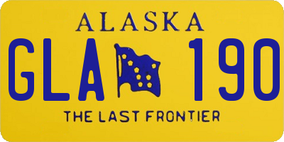 AK license plate GLA190