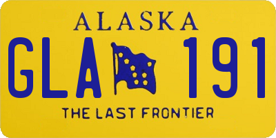 AK license plate GLA191