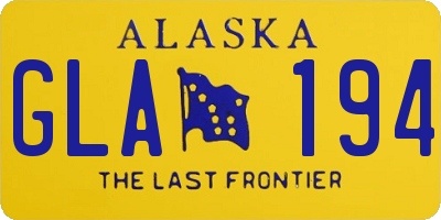 AK license plate GLA194