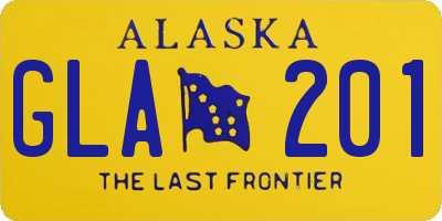 AK license plate GLA201