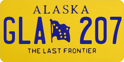 AK license plate GLA207