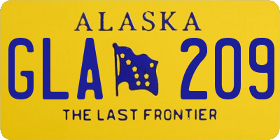 AK license plate GLA209