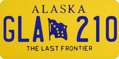 AK license plate GLA210