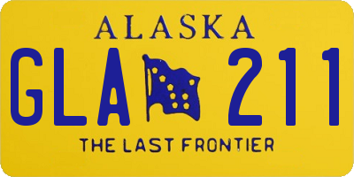 AK license plate GLA211