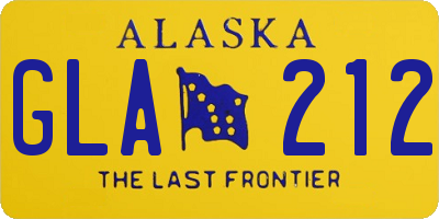 AK license plate GLA212